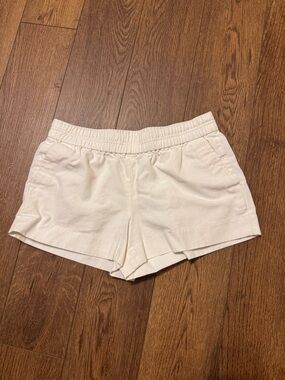 J. Crew Cream Elastic Band Shorts
